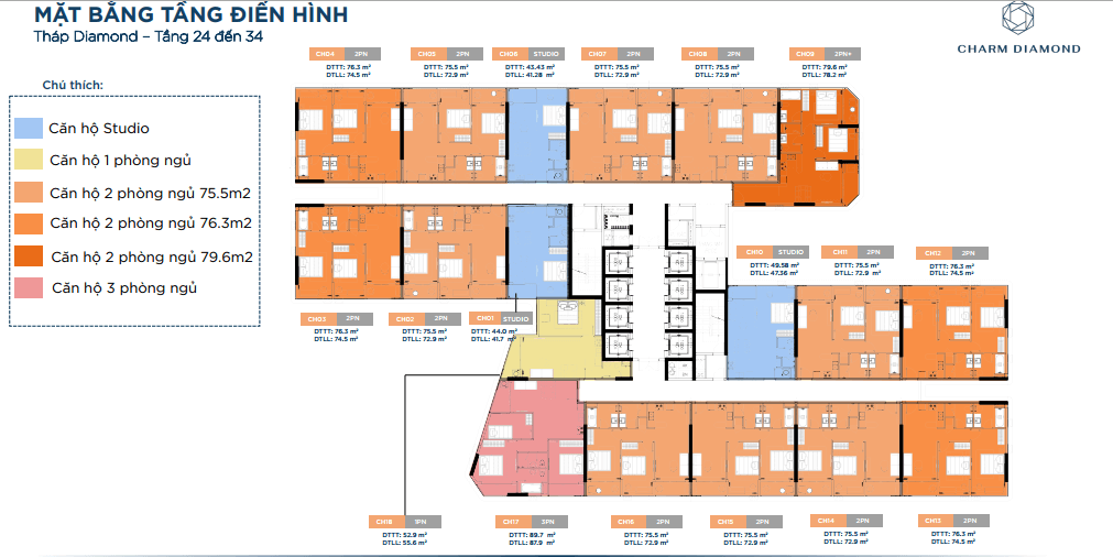 du an charm diamond di an thiet ke mat bang 2