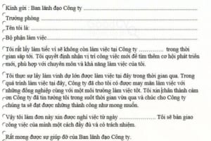 Tải mẫu đơn xin nghỉ việc, thôi việc công ty đầy đủ chi tiết