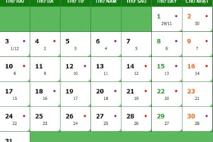 Lịch nghỉ tết Dương lịch tết Nguyên đán Nhâm Dần 2022