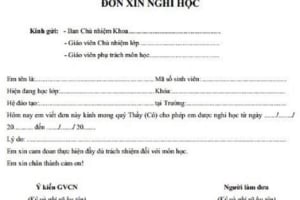 Cách viết đơn xin nghỉ học chuẩn chi tiết nhất hiện nay