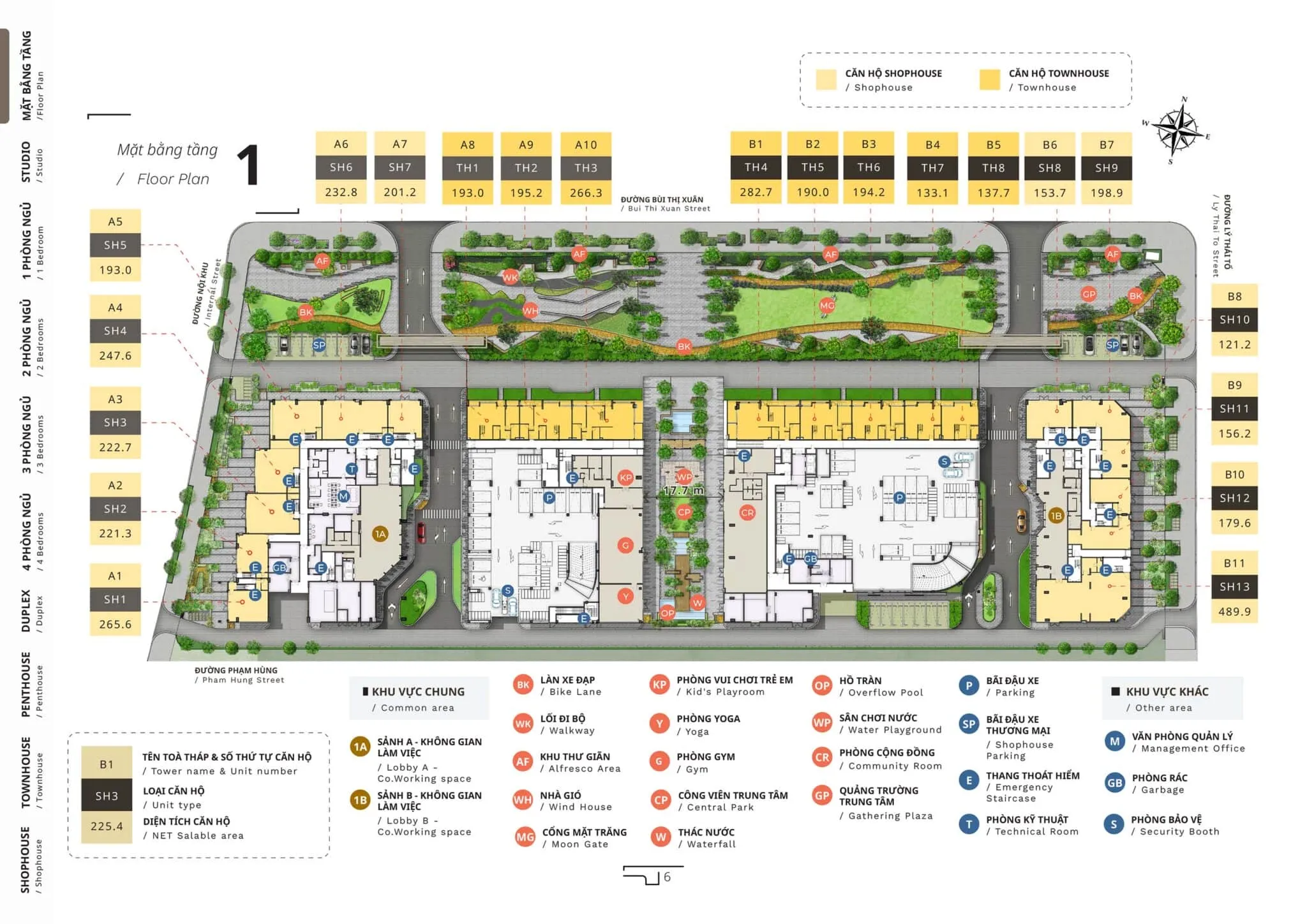 BẰNG THIẾT KẾ THE TEN MIDORI PARK BÌNH DƯƠNG